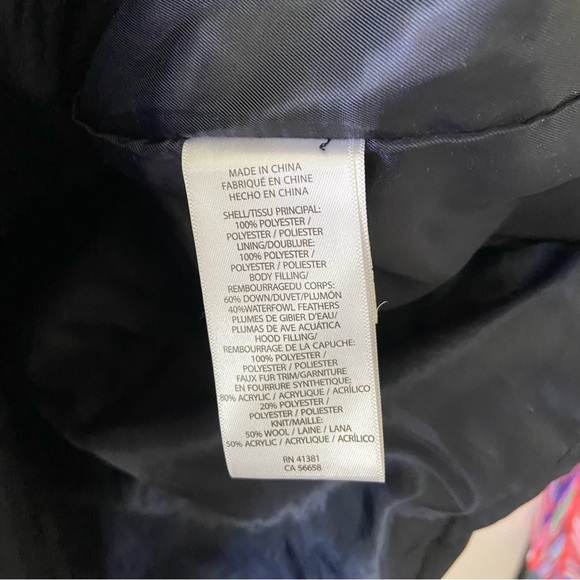 Ralph Lauren Navy Blue Toggle Zip Up Puffer Coat XL - Picture 8 of 8